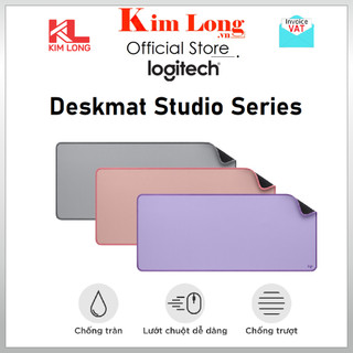 Tấm lót - Bàn di chuột lớn Logitech Deskmat Studio Series (30x70cmx2mm) - Đế cao su chống trượt, lướt dễ dàng