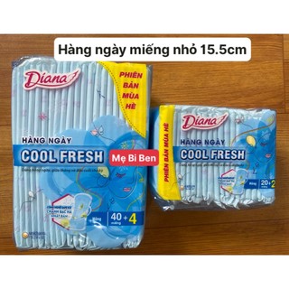 [Chính Hãng] Băng Vệ Sinh Diana Hàng Ngày Sensi Cool Fresh gói 20/40 miếng 15.5cm