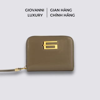 Ví Da Nữ GIOVANNI Da Bò Trơn Cao Cấp Ví Nhỏ Mini Khóa Kéo Logo Chữ G DWL0069-2