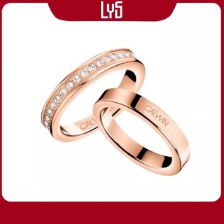 Nhẫn cặp đôi nam nữ lys hook rose gold ring 8076&8077- nhẫn ck authentic, thẻ tag, bill check code