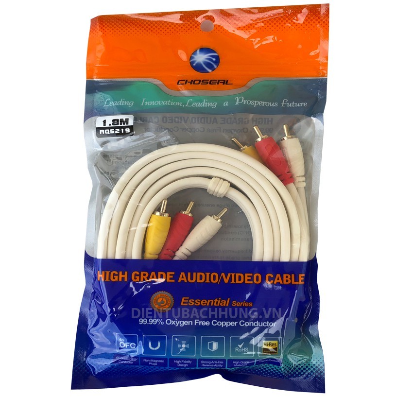 Dây AV 3 ra 3 CHOSEAL1.8m/ 3m/ 5m