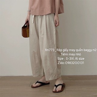 RN773_Rập giấy may quần baggy nữ