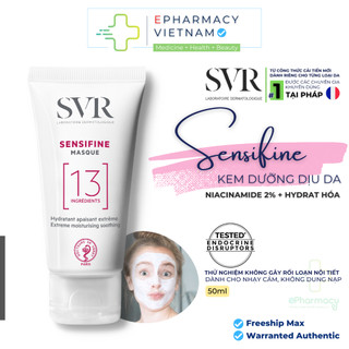 Kem dưỡng ẩm SVR Sensifine Masque Làm Dịu Da Tức Thì Dành Cho Da Nhạy Cảm, Da Không Dung Nạp