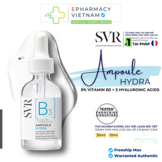 Serum SVR [B3] Ampoule Hydra Dưỡng Ẩm, Phục Hồi và Hạn Chế Nếp Nhăn