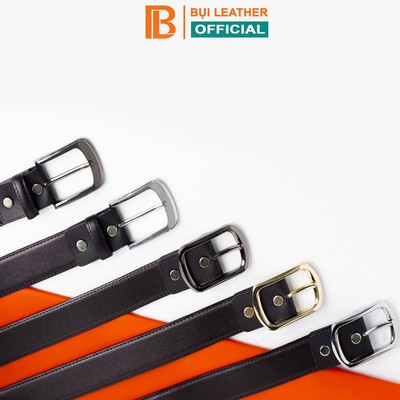 Thắt lưng nam da bò nappa 3 lớp L114-màu đen-khoá kim- nhiều mặt lựa chọn-Bụi leather bảo hành 12 tháng