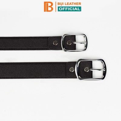 Thắt lưng nam da bò vân epsom 3 lớp L115 màu đen khoá kim, nhiều mặt chọn Bụi leather BH 12 tháng