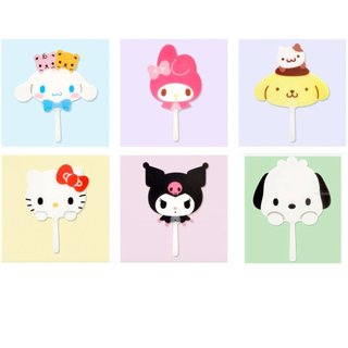 Quạt cầm tay Kuromi, Cinnamoroll, Pochacco, Pompompurin, Hello Kitty, Melody, Hangyodon Sanrio TooYoo BK01065