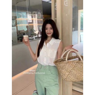 Áo sơ mi sát nách cho nữ