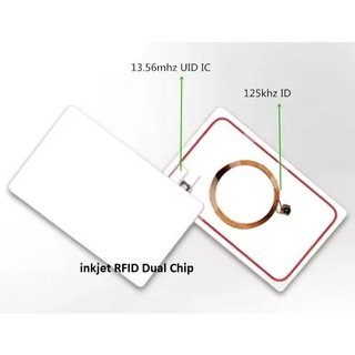 - inkjet rfid card - thẻ rfid tần số kép - copy và ghi 125khz + 13.56mhz- combo