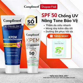 Combo dưỡng da mặt compliment kem chống nắng nâng tông & kem dưỡng ẩm phục hồi da