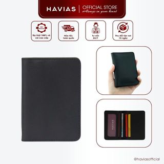 SATONI HAVIAS ví đứng mini thời trang da bò Nappa thật 100%