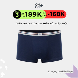 Quần lót nam kháng khuẩn cotton Mỹ thấm hút vượt trội dáng trunk ONOFF - 18UO23A035