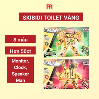 Đồ chơi lắp ráp skibidi toilet speaker man, monitor man, camera man, tv man - pomi
