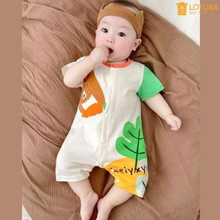 Body đùi cho bé Kèm Mũ đồ liền thân chất vải thun mềm mịn bodysuit cho bé từ 0-12 tháng
