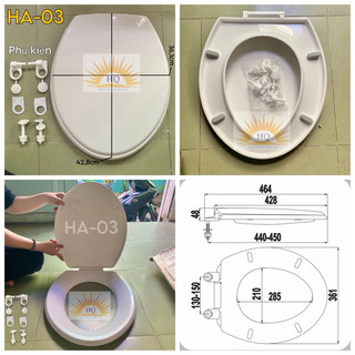 NẮP BỒN CẦU THÔNG DỤNG CAO CẤP LOẠI DÀY - NẮP BÀN CẦU HA03T