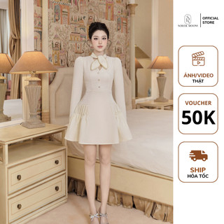 Đầm dạ nữ thu đông dáng a soleil room thiết kế chiết eo tôn dáng trẻ trung sully dress