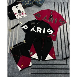  Bộ Paris Nam  Bộ Quần Áo Paris Jor Đan In Chữ Siêu Đẹp- Bộ Quần Áo Cộc Jor Đan Chất Liệu Cotton thoáng mát Hot 2024 