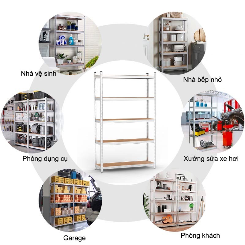 HUHU Kệ Để Lò Vi Sóng 5 Tầng Gỗ MDF Cao Cấp Kiểu Dáng Hàn Quốc Chống Thấm Nước Mối Mọt Gỉ Sét | BigBuy360 - bigbuy360.vn
