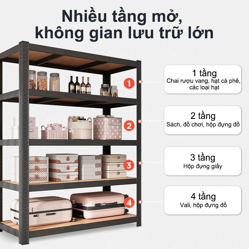 HUHU Kệ Để Lò Vi Sóng 5 Tầng Gỗ MDF Cao Cấp Kiểu Dáng Hàn Quốc Chống Thấm Nước Mối Mọt Gỉ Sét | BigBuy360 - bigbuy360.vn