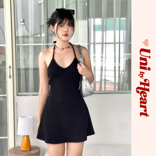 Đầm chữ A cổ yếm Angel Dress VD003, đầm 1 lớp, thiết kế trẻ trung - Uni By Heart