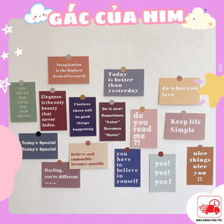 Set 15 tấm postcard câu nói cảm hứng bằng tiếng anh decor phòng học