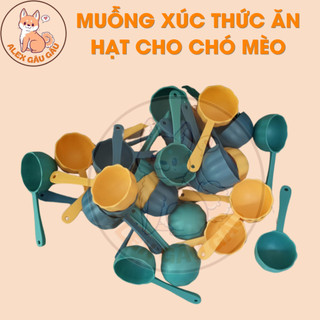 Muỗng xúc thức ăn hạt cho chó mèo tiện lợi, dễ dàng sử dụng, màu ngẫu nhiên - alex