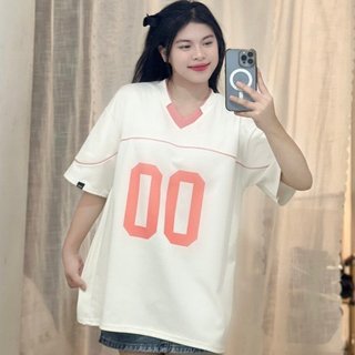 Áo thun số 00 phối màu cộc tay nam nữ mặc đôi thời trang hàn quốc
