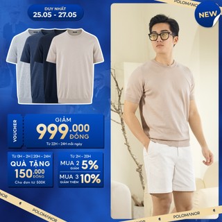 Áo thun nam dệt kim POLOMANOR cao cấp, form dáng Hàn Quốc thanh lịch sang trọng