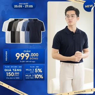 Áo polo dệt kim HERUS V2 cao cấp, kiểu dáng classic Hàn Quốc sang trọng - POLOMANOR