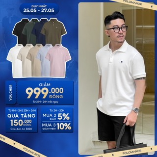 Áo polo nam BASIC SYMBOL vải cá sấu cotton interlock xuất xịn, thanh lịch, sang trọng - POLOMANOR