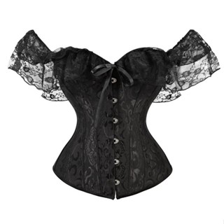[Sẵn] Corset Cup Ngực Áo Corset Màu Đen trễ vai cực xinh
