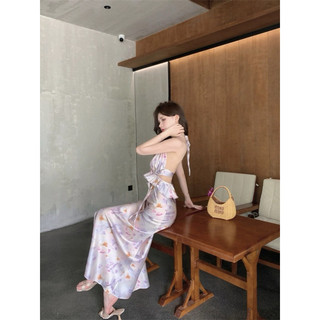 Đầm hoa satin sang trọng