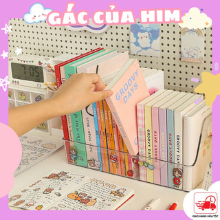Khay đựng sách trong suốt để bàn, Hộp lưu trữ sách cố định sáng tạo