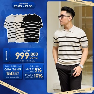 Áo polo dệt kim KANIS cao cấp, kiểu dáng classic sang trọng - POLOMANOR