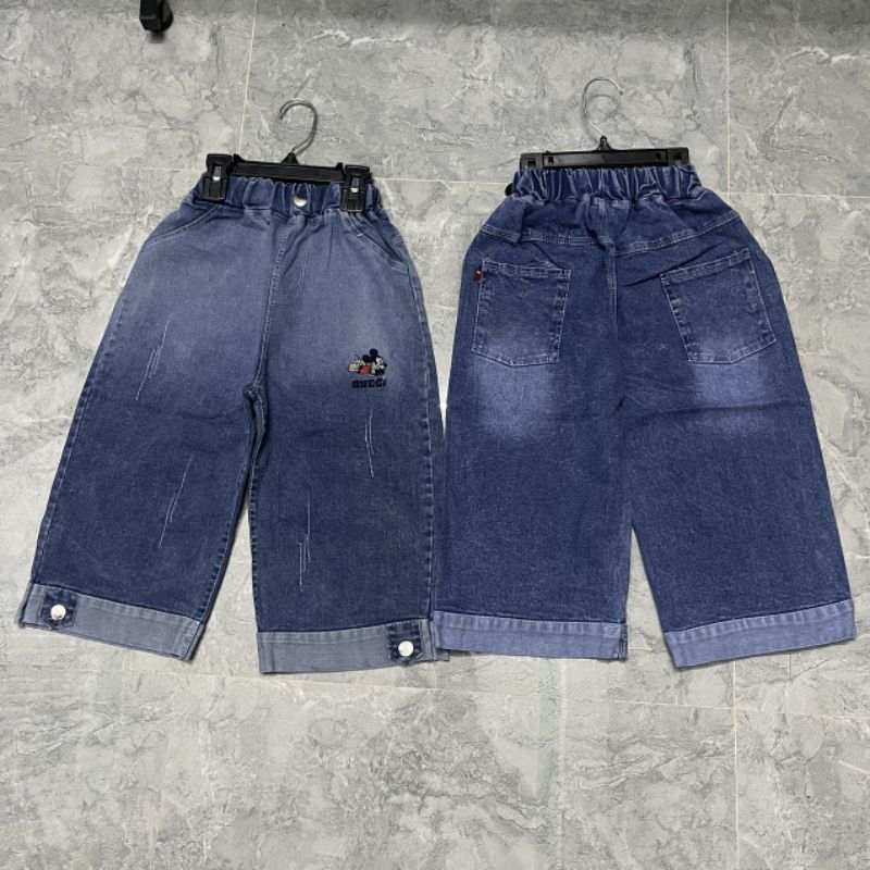 Quần jeans lửng cho bé gái 18-28kg