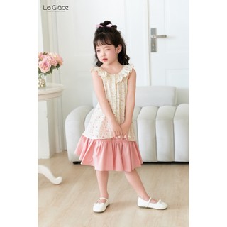 Chân váy bé gái hồng 100% cotton thoáng mát Candy - La Glace