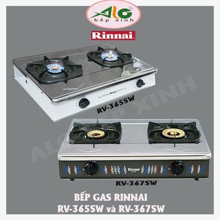 🌻Bếp gas Rinnai RV-365SW  và RV-367SW - đầu đốt bằng đồng, có hâm - BH 2 năm - Alo Bếp Xinh