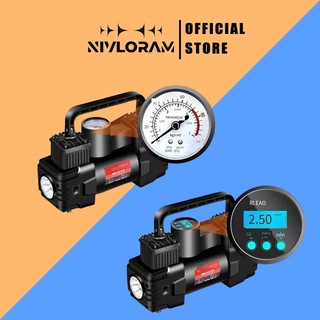 Máy bơm hơi Lốp Ô tô Di động, Máy bơm lốp xe xi lanh kép 12V Màn hình LED đa chức năng,tự động tắt sau khi đầy