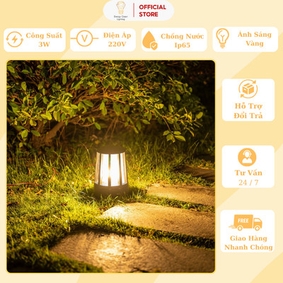 Đèn Sân Vườn Energy Green Lighting LT-051 - Decor Trang Trí Ngoài Trời - Bảo Hành 2 Năm - Kèm Bóng