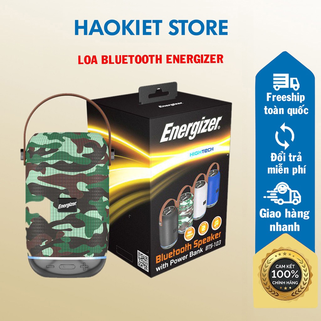 Loa Bluetooth Energizer Kiêm Pin Sạc Dự Phòng BTS-103 (Mới nguyên seal100%)