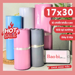 [100 túi] Túi gói hàng niêm phong 17x30 - Túi gói hàng giá rẻ [Bảo Mật, An Toàn] - baobi24.com