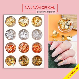 Set giấy nhún nail, giấy bạc trang trí móng đủ màu