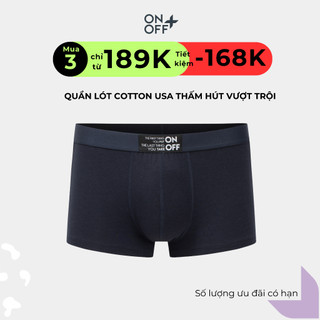 Quần lót nam cotton Mỹ kháng khuẩn dáng trunk ONOFF -18UO23A055