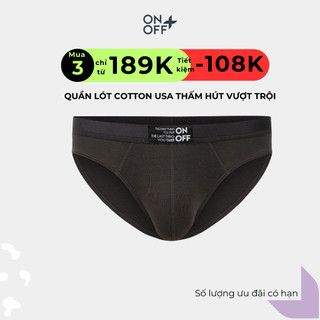 Quần lót nam cotton Mỹ kháng khuẩn thấm hút vượt trội dáng tam giác ONOFF - 18UQ23A054
