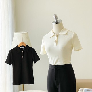 Áo polo đính cúc nẹp Calie- AF139