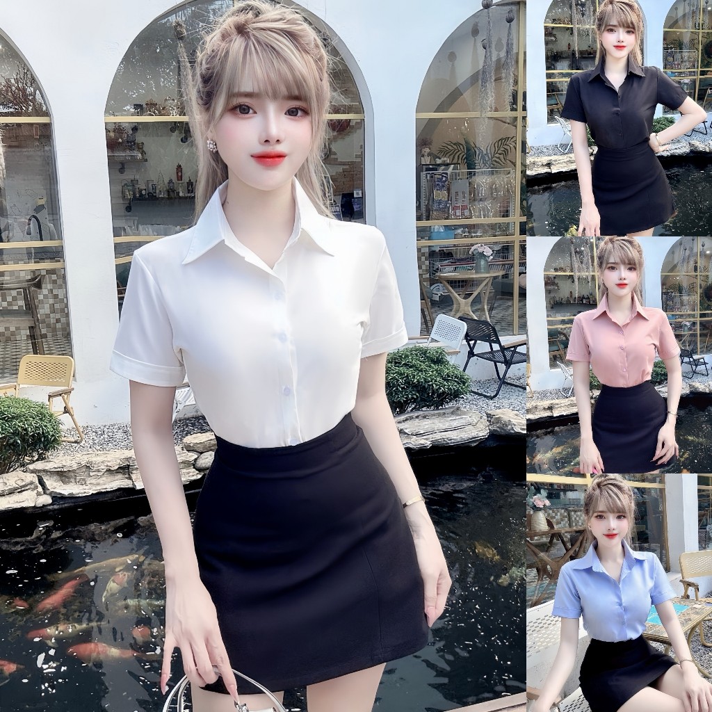 Áo sơ mi nữ tay ngắn công sở