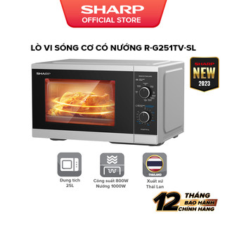  Lò Vi Sóng Cơ Có Nướng R-G251TV-SL 25L  - Bảo Hành 12 tháng
