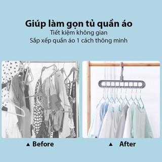 Móc treo quần áo treo đồ 9 lỗ