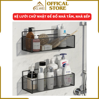 Kệ lưới để đồ nhà tắm, nhà bếp, kệ dán tường để đồ đa năng