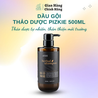 Dầu Gội Đầu Thảo Dược PIZKIE 500ml Dầu Gội Bồ Kết Giúp Tóc Chắc Khỏe Kích Thích Mọc Tóc Sạch Gàu